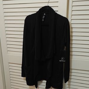 90 Degree By Reflex Black Drape Cardigan
